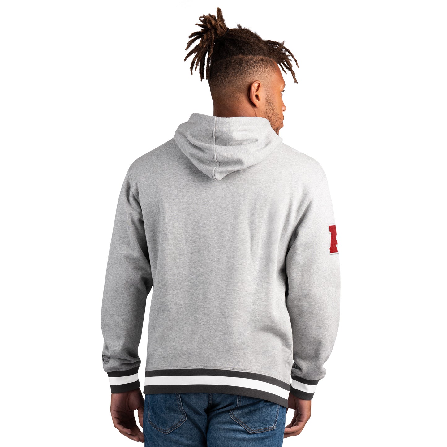 Men's Las Vegas Raiders Gray Starter Snap Hoodie - Pro Jersey Sports