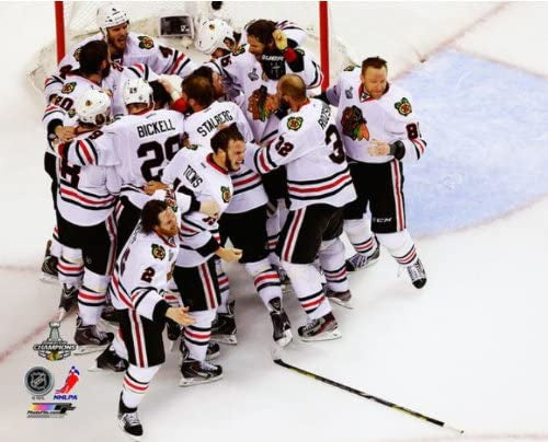NHL Chicago Blackhawks 2013 Stanley Cup Champions Celebration on Ice Photo - Pro Jersey Sports