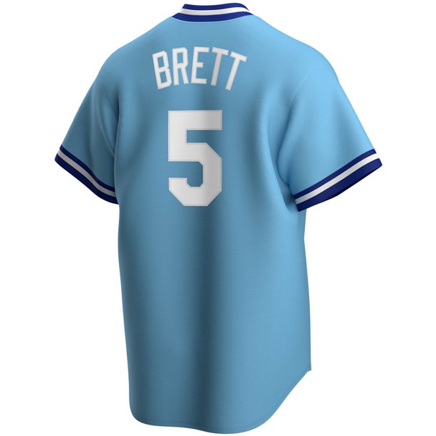 Men's Kansas City Royals George Brett Nike Light Blue Road Cooperstown Collection Team Jersey - Pro Jersey Sports