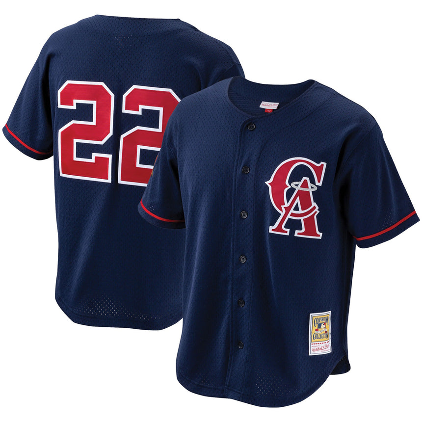 Men's Bo Jackson California Angels Mitchell & Ness Cooperstown Collection Authentic Batting Practice Jersey - Navy - Pro Jersey Sports
