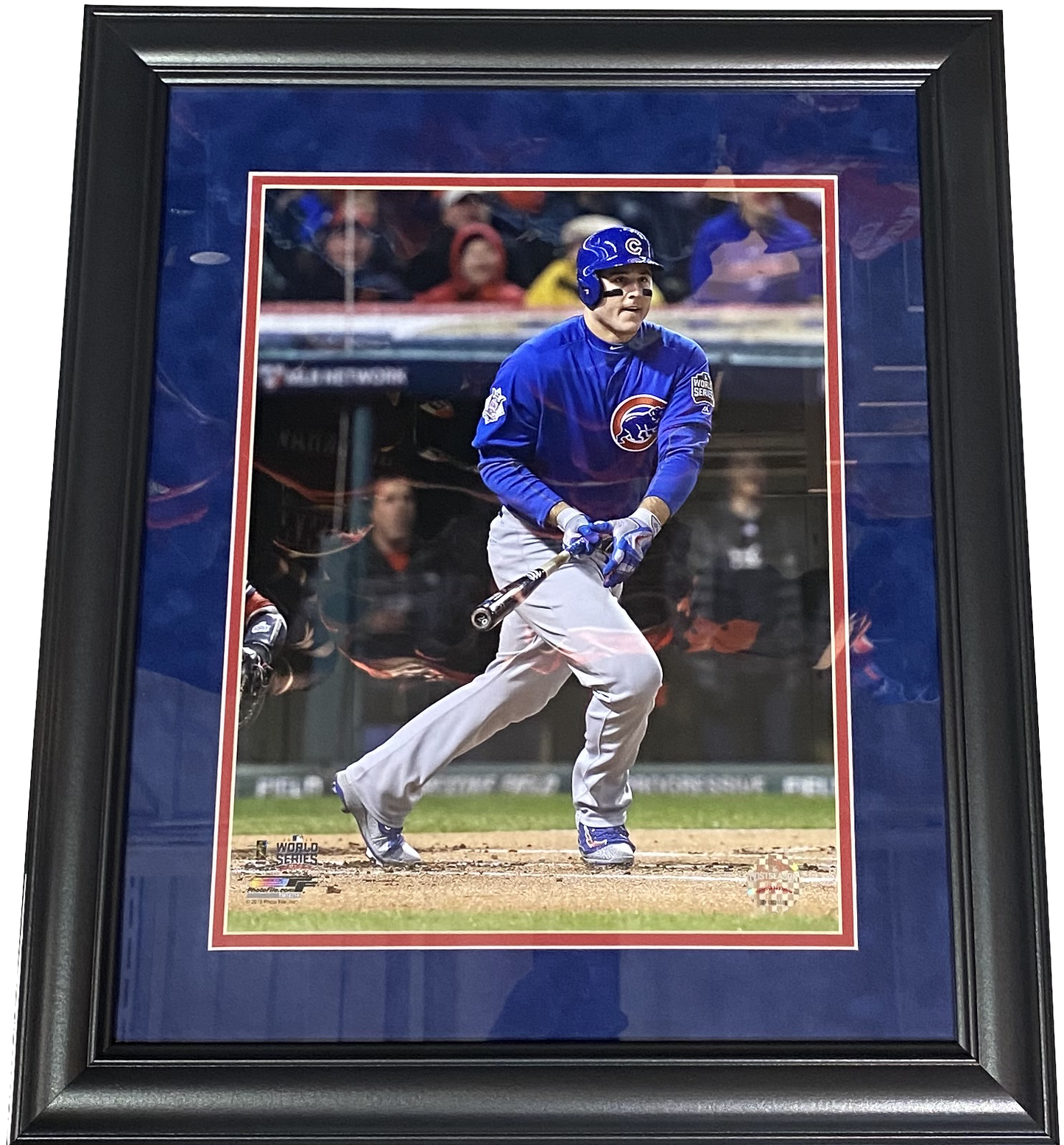 Chicago Cubs Anthony Rizzo "Alt Blue Jersey" 2016 World Series 18" x 21" Framed Photo - Pro Jersey Sports