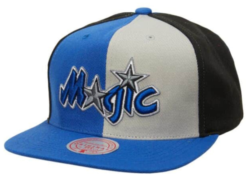 Men's Orlando Magic Hardwood Classics Mitchell & Ness NBA Team Color Pinwheel Snapback Hat - Pro Jersey Sports