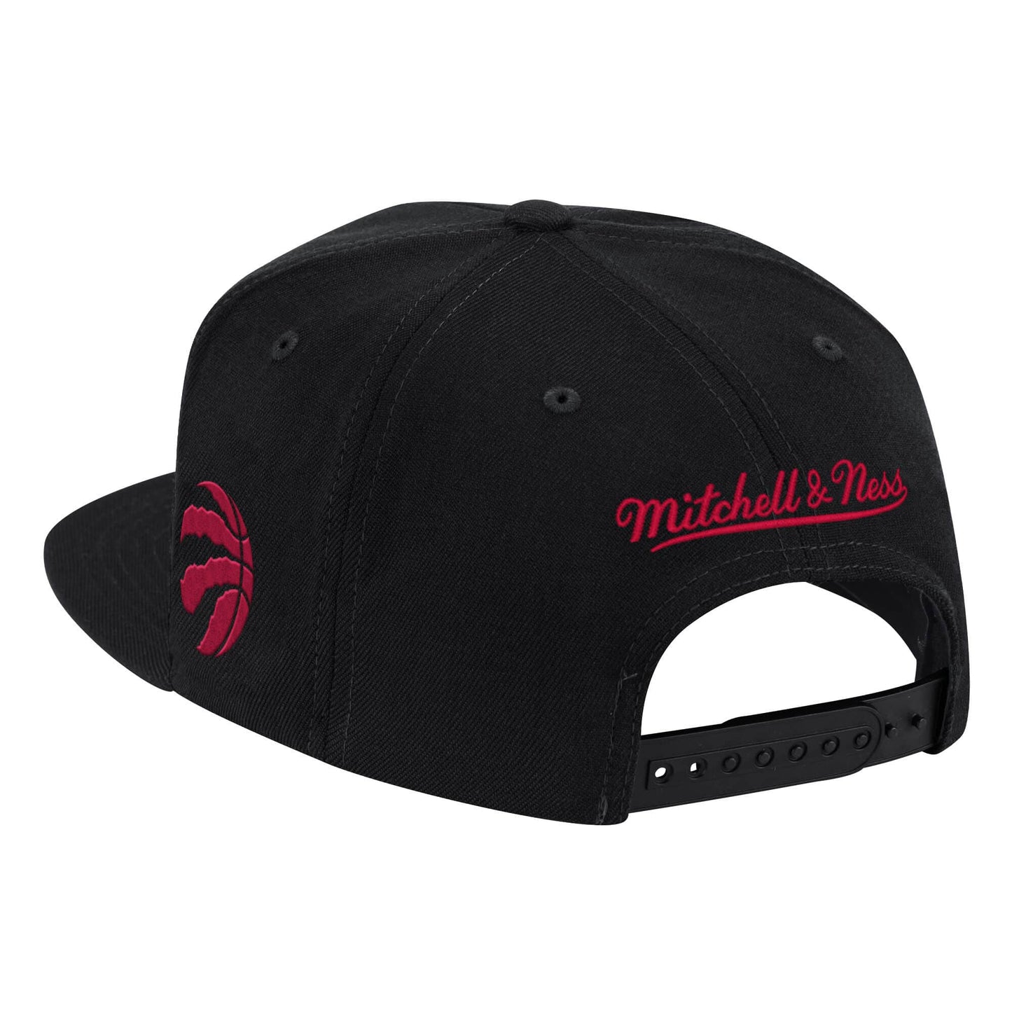 Mens NBA Toronto Raptors Black Foundation Script Snapback Hat By Mitchell And Ness - Pro Jersey Sports