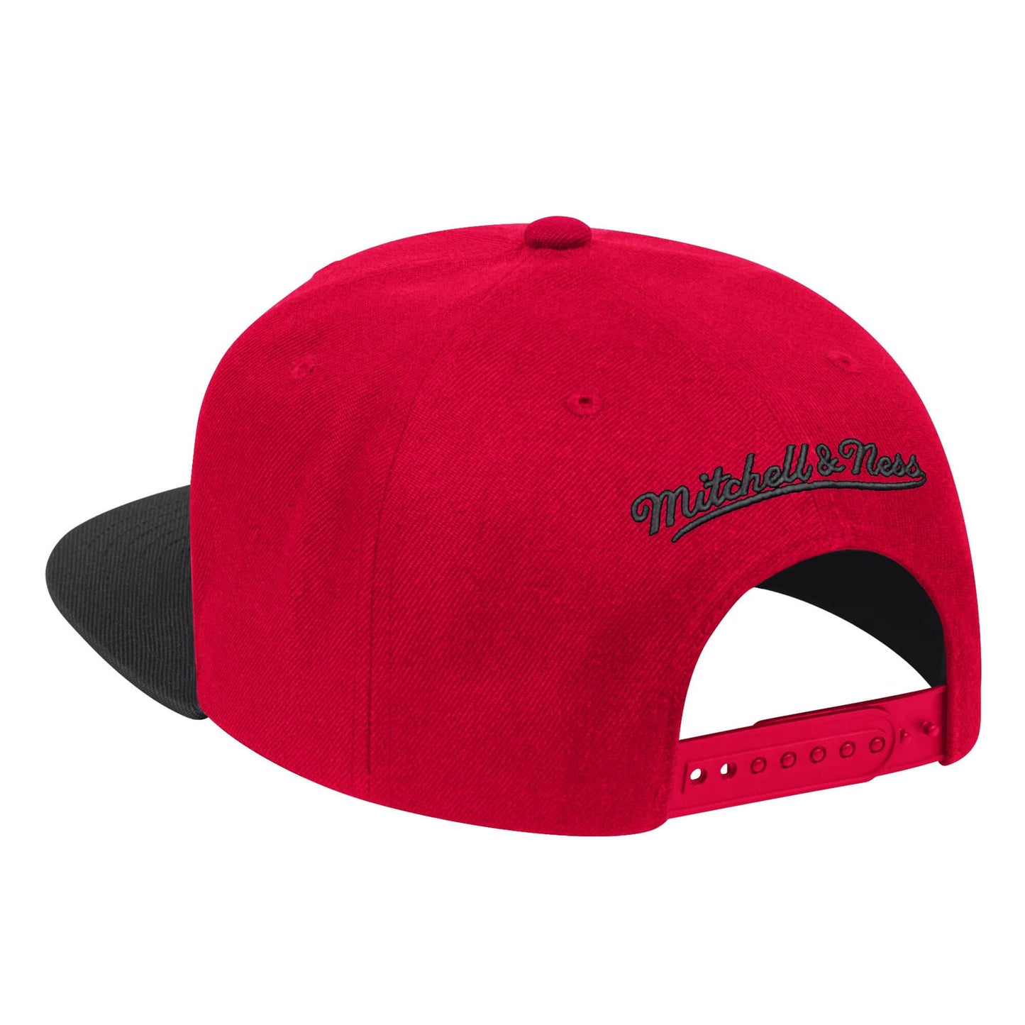 Mens NBA Chicago Bulls Red/Black Wool 2 Tone Snapback Hat By Mitchell And Ness - Pro Jersey Sports