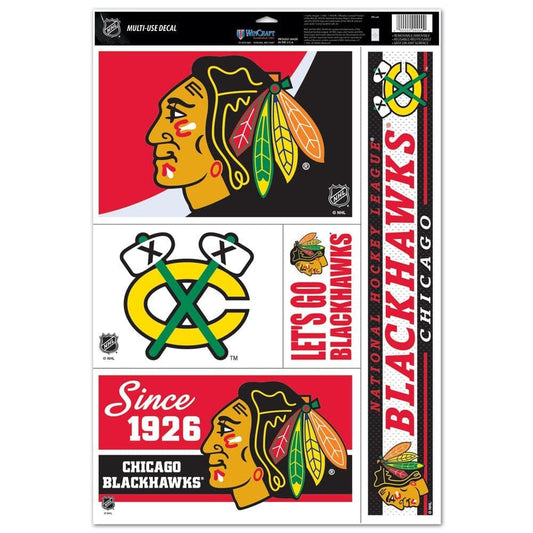 NHL Chicago Blackhawks Ultra Decal 11" x 17 Sheet - Pro Jersey Sports