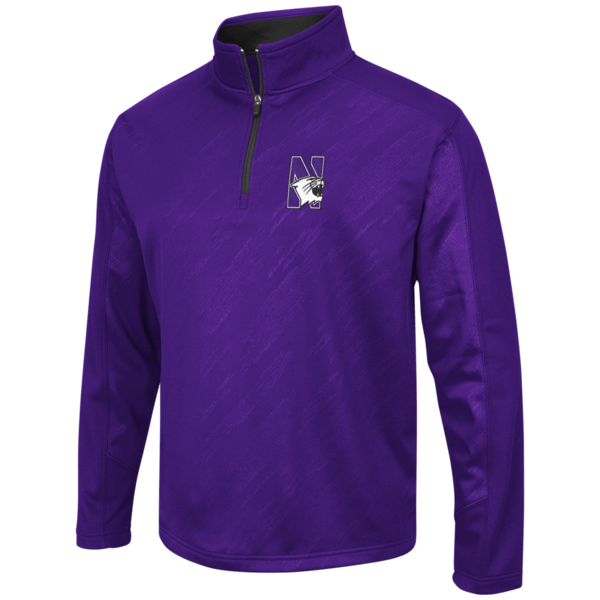 Men's Northwestern Wildcats Performance Fleece Full Zip 1/4 Zip Track Jacket By Colosseum Athletics - Pro Jersey Sports