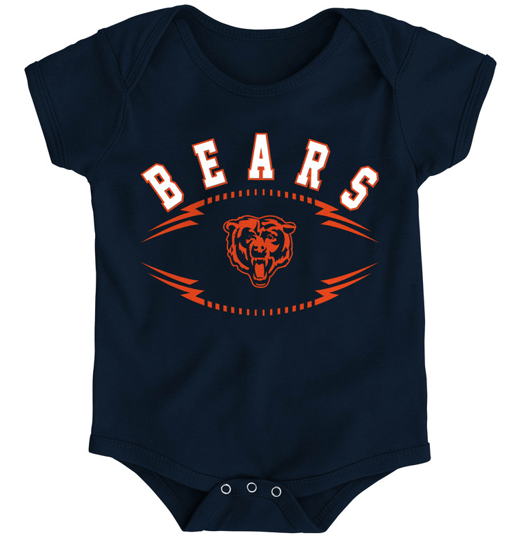 Newborn/Infant Chicago Bears Future Ball Short Sleeve Creeper - Pro Jersey Sports