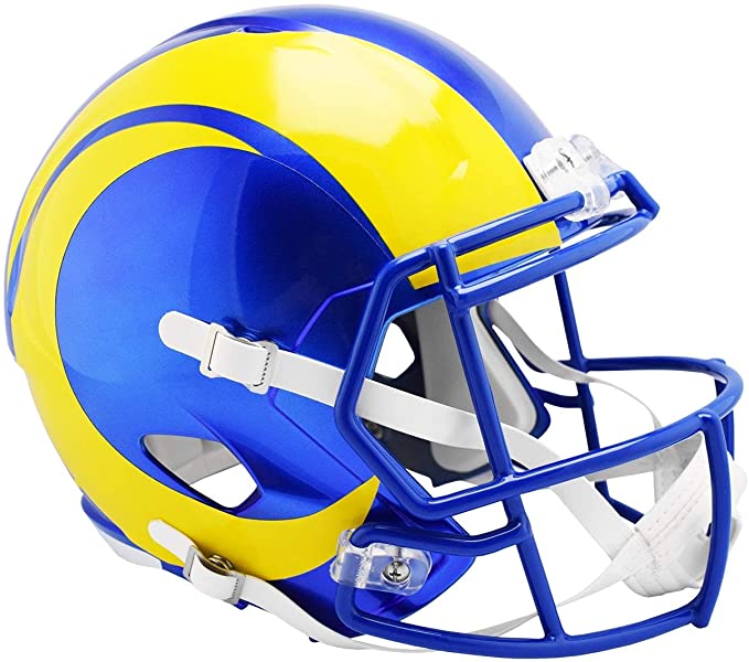 Los Angeles Rams Royal/Yellow Full Size Replica Speed Helmet - Pro Jersey Sports