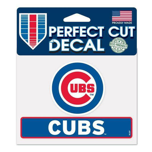 MLB Chicago Cubs Logo And Name Perfect Cut Decal