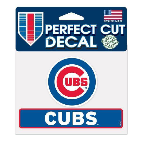 MLB Chicago Cubs Logo And Name Perfect Cut Decal - Pro Jersey Sports