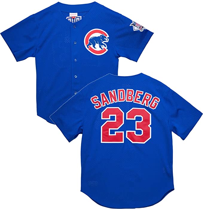 Youth Chicago Cubs Ryne Sandberg Mitchell & Ness Royal Cooperstown Collection Mesh Batting Practice Jersey - Pro Jersey Sports