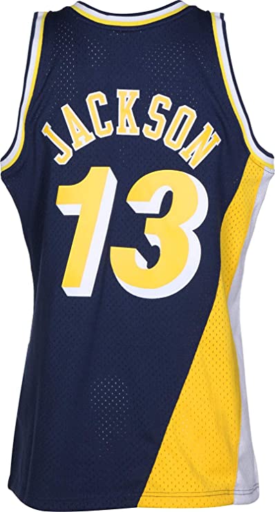 Men's Mark Jackson Indiana Pacers Mitchell & Ness 1996-97 Hardwood Classics Navy Swingman Jersey - Pro Jersey Sports