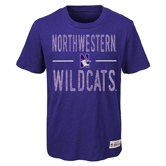 Northwestern Wildcats Gen2 Youth Purple Scratched Out Shirt