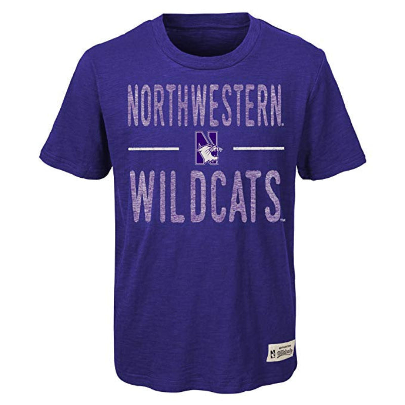 Northwestern Wildcats Gen2 Youth Purple Scratched Out Shirt - Pro Jersey Sports