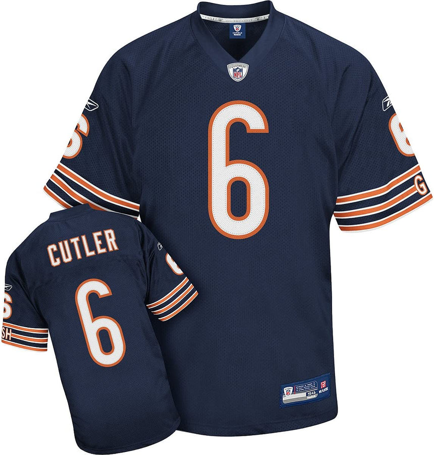 Men's Jay Cutler Chicago Bears Navy Authentic Reebok Jersey - Pro Jersey Sports