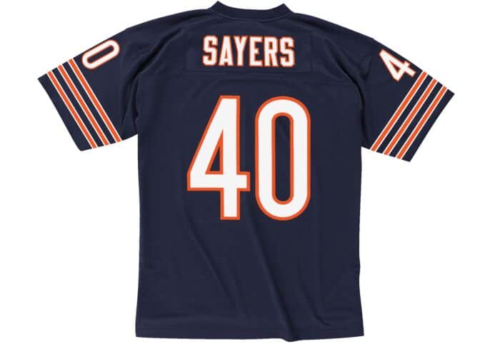 Mens Chicago Bears Gale Sayers Mitchell & Ness Navy 1969 Legacy Replica Jersey - Pro Jersey Sports