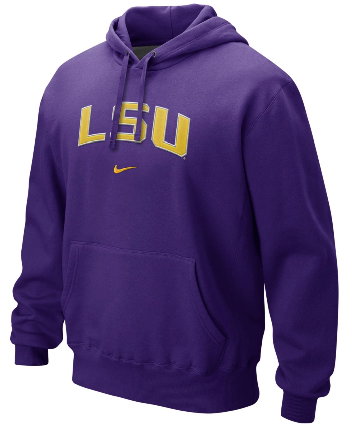 Men's Nike Louisiana State University (LSU) Tigers Purple Club Fleece Pullover Hoodie - Pro Jersey Sports