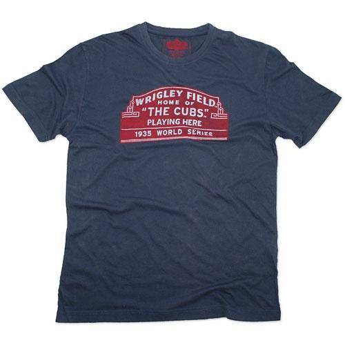 Men's Chicago Cubs Wrigley Marquee 1935 World Series Brass Tacks T-Shirt - Pro Jersey Sports