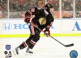 Brandon Saad Chicago Blackhawks 2014 NHL Stadium Series Action Photo (Size: 8X10) - Pro Jersey Sports