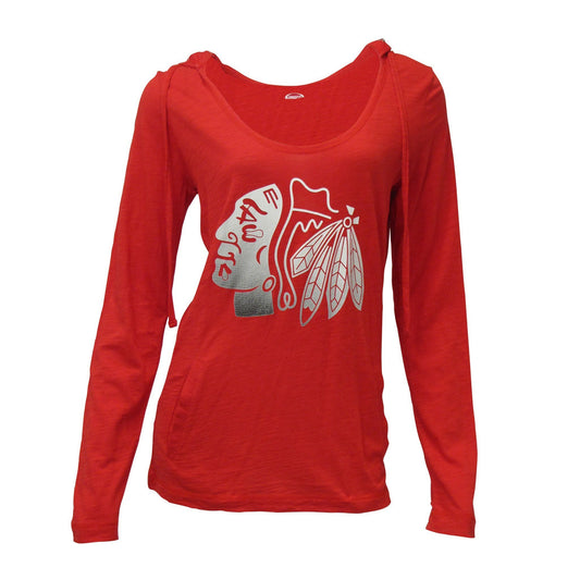 Women's Chicago Blackhawks Fusion Hooded Knit Top - Pro Jersey Sports