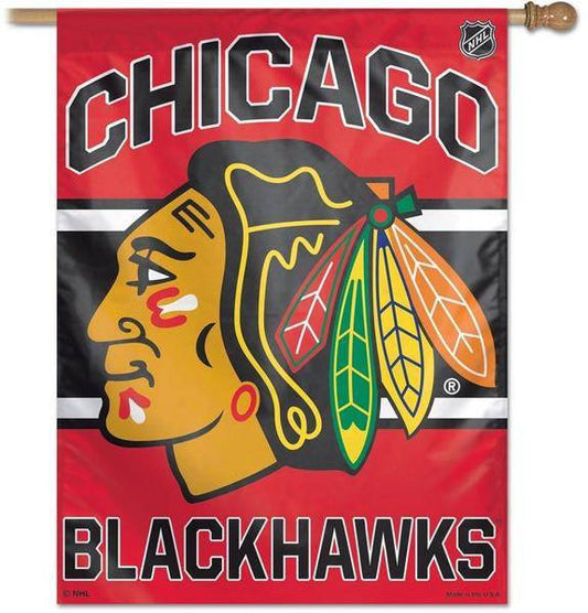 Chicago Blackhawks NHL 28X40 Vertical Flag - Pro Jersey Sports