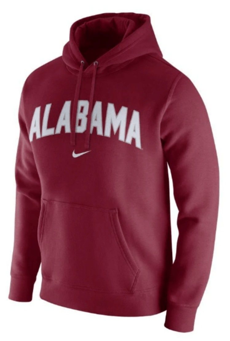 Men's Nike Alabama Crimson Tide "Alabama" Club Fleece Hoodie Size - Pro Jersey Sports