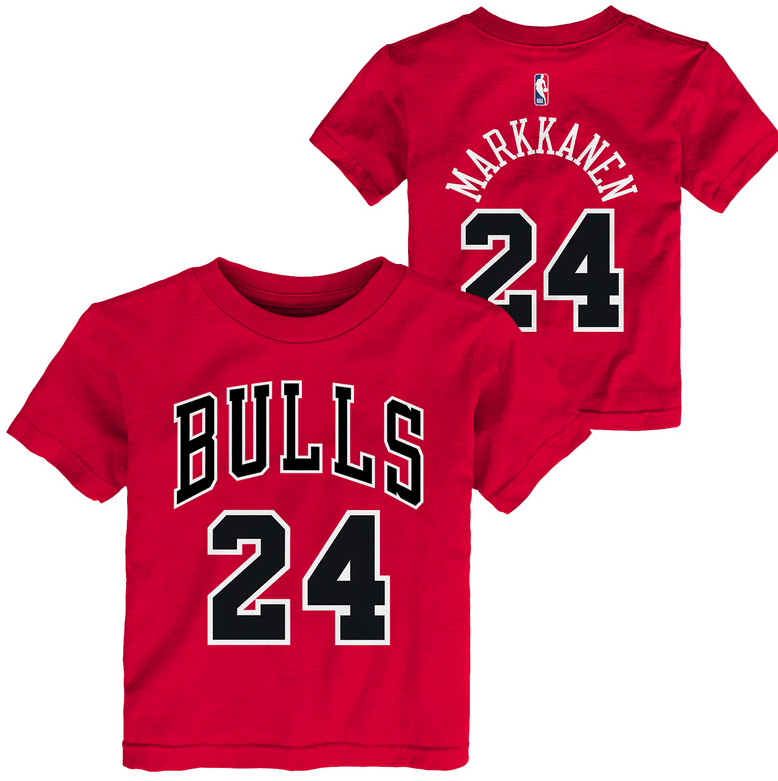 Child Lauri Markkanen Chicago Bulls Name And Number Tee By Outerstuff - Pro Jersey Sports