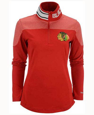 Women's Chicago Blackhawks 1/4 Zip Red Performance Jacket - Pro Jersey Sports