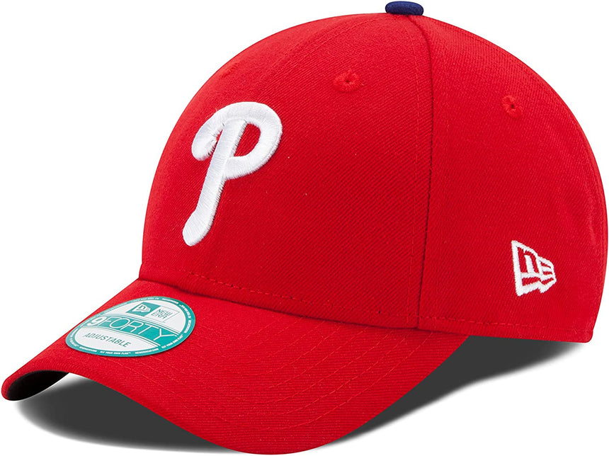 Youth Philadelphia Phillies New Era MLB The League Red 9FORTY Adjustable Cap - Pro Jersey Sports