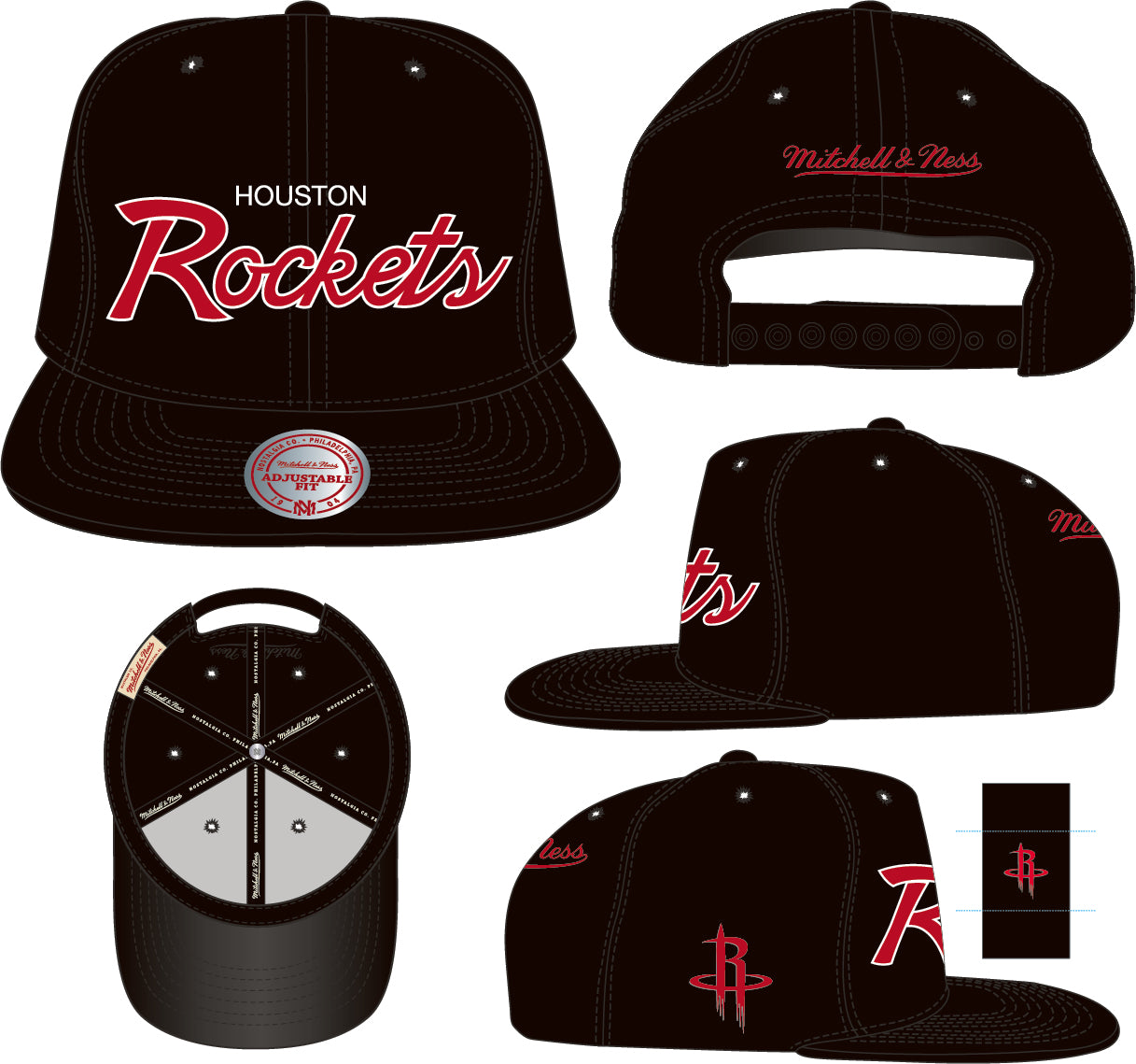 Men's Houston Rockets Black NBA Sports Specialty Snapback Adjustable Hat - Pro Jersey Sports