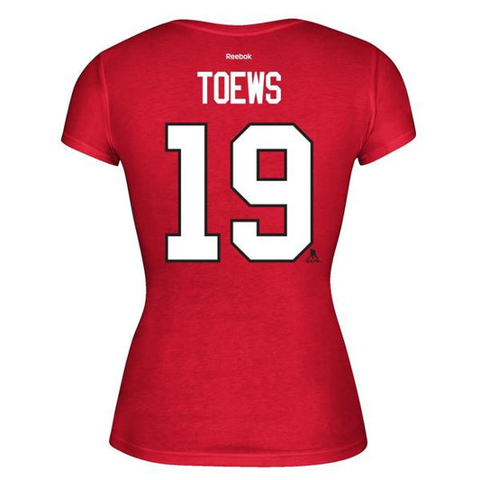 Women's Chicago Blackhawks Jonathan Toews 2015 Stanley Cup Champions Player Tee - Pro Jersey Sports