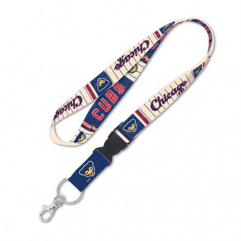 Chicago Cubs 1969 Logo Cooperstown Collection 1" Lanyard With Detachable Buckle - Pro Jersey Sports