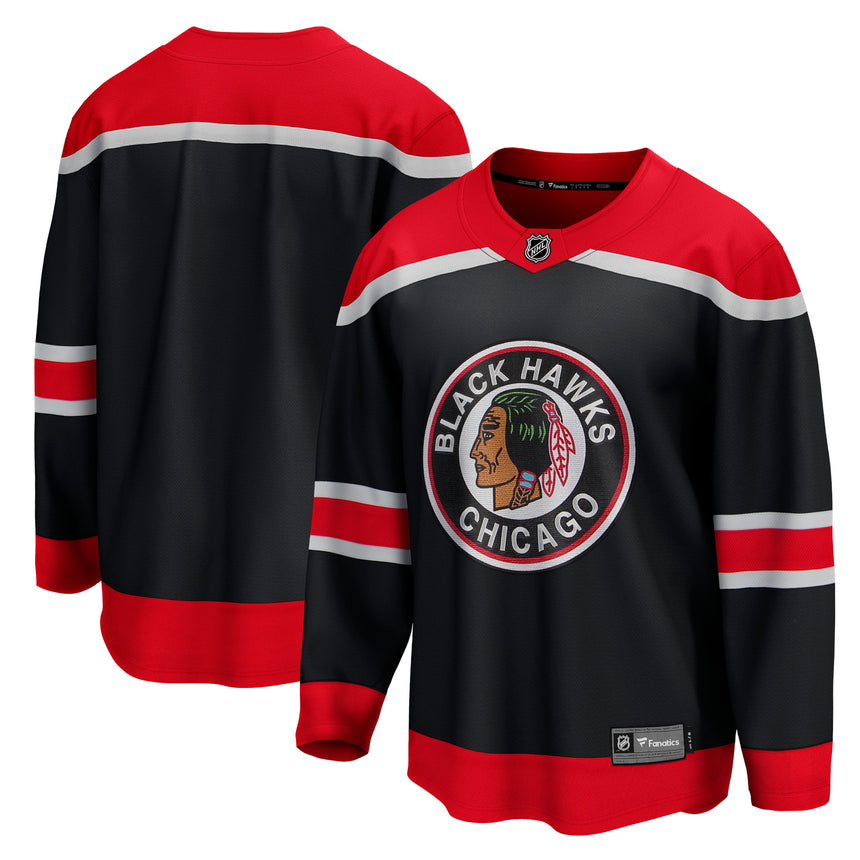 Men's Chicago Blackhawks Fanatics Branded Black 2020/21 Reverse Retro Special Edition Breakaway Blank Jersey - Pro Jersey Sports
