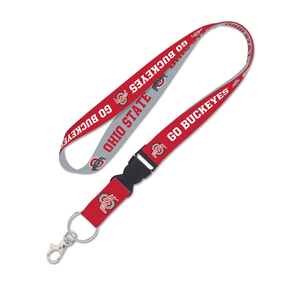 Ohio State Buckeys 1" Lanyard with Detachable Buckle By Wincraft - Pro Jersey Sports