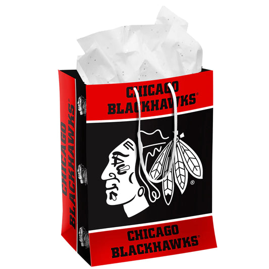 Chicago Blackhawks Medium Gift Bag by Forever Collectibles