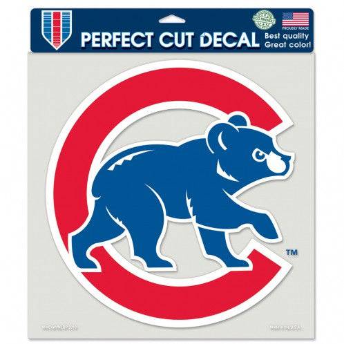 Chicago Cubs Walking Bear Color 8 x 8 Perfect Cut Decal - Pro Jersey Sports
