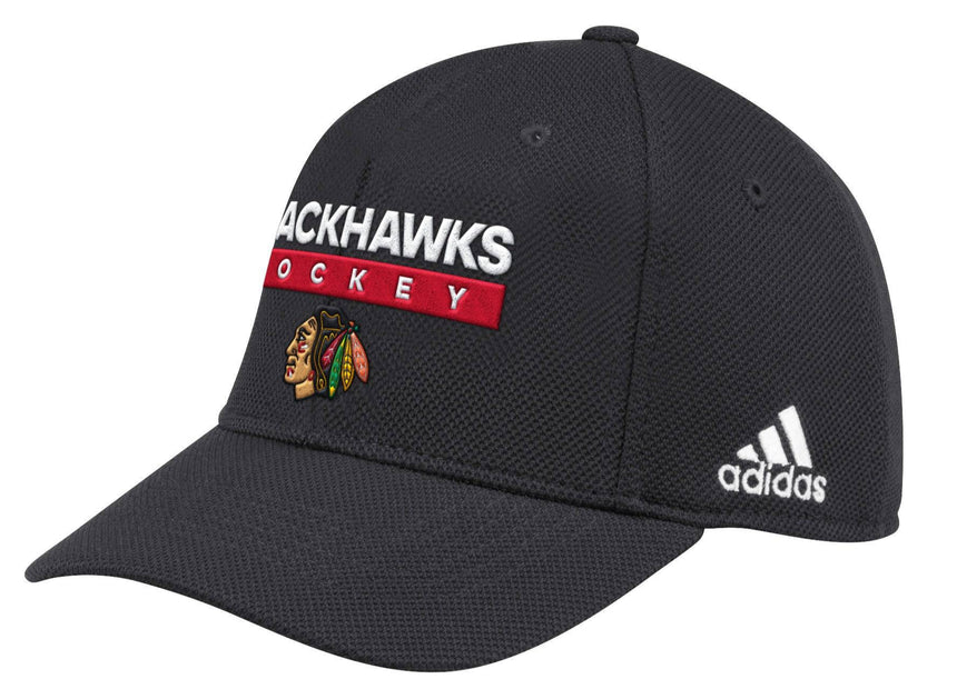 Men’s Chicago Blackhawks Authentic Collection Foxtrot Structured Flex Fit Hat By Adidas - Pro Jersey Sports