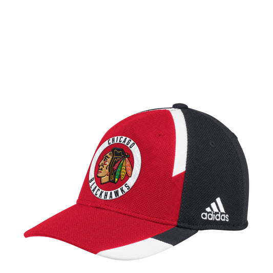 Men’s Chicago Blackhawks Authentic Collection Echo Practice Structured Flex Fit Hat By Adidas