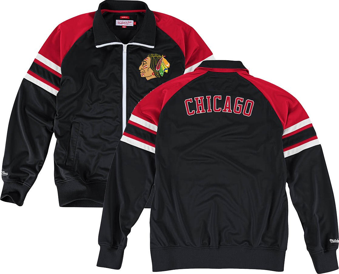 Men's Chicago Blackhawks Trade Deadline Track Jacket by Mitchell & Ness - Pro Jersey Sports