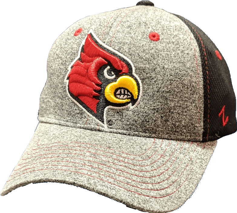 Louisville Cardinals Zephyr Graphite Two Tone Stretch Fit Hat - Pro Jersey Sports
