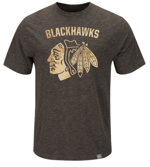 Men's Chicago Blackhawks Charcoal Hours and Hours T-Shirt - Pro Jersey Sports