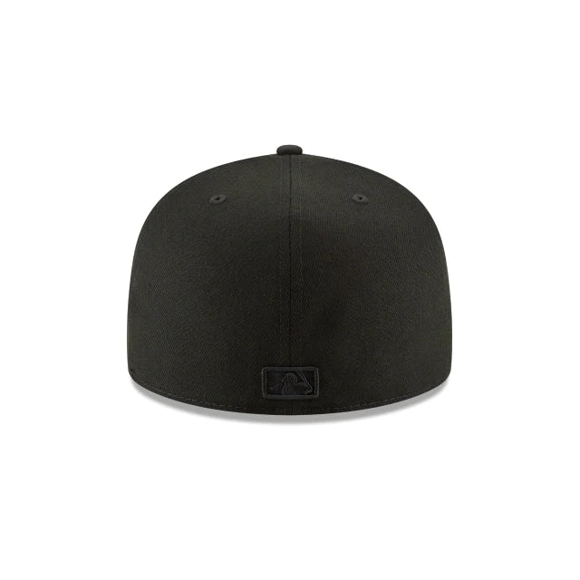 Anaheim Angels Tonal Black On Black 59Fifty Fitted Hat - Pro Jersey Sports