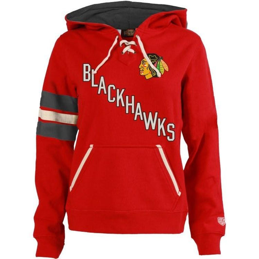 Women's Chicago Blackhawks Old Time Hockey Nadia Red Hoodie - Pro Jersey Sports