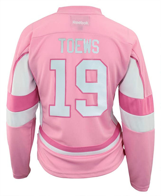 Youth Girls Jonathan Toews Chicago Blackhawks Pink Replica Player Jersey - Pro Jersey Sports