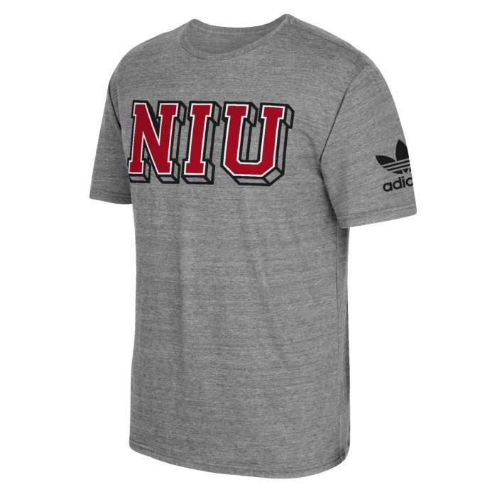 NCAA Northern Illinois University Huskies Gray adidas Originals Tri-Blend Tee - Pro Jersey Sports