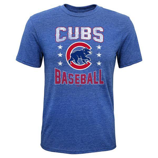 Youth Chicago Cubs Triple Play Triblend Tee - Pro Jersey Sports