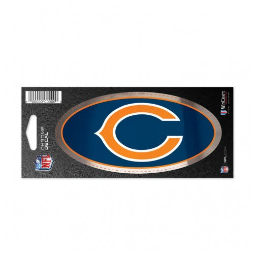 Chicago Bears 3X7 Chrome Decal By Wincraft