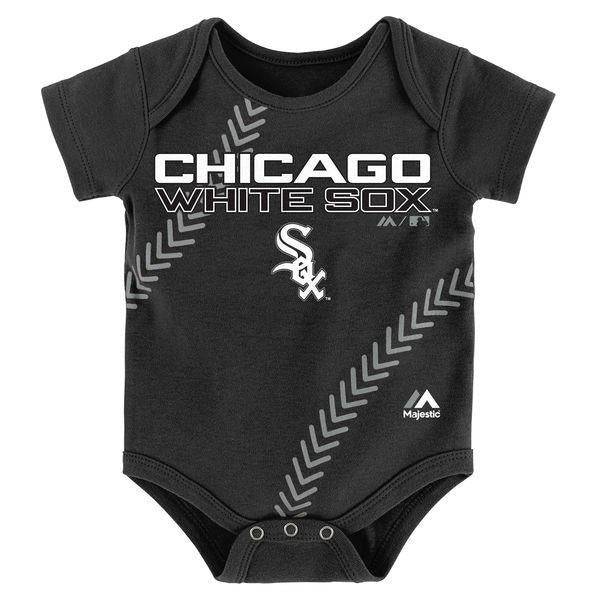Chicago White Sox Majestic Newborn/Infant Black Fan-Atic Baseball Bodysuit - Pro Jersey Sports