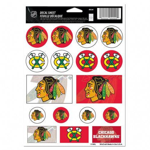 Chicago Blackhawks 5X7 Vinyl Sticker Sheet - Pro Jersey Sports