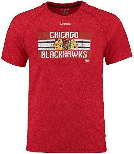 Chicago Blackhawks Reebok Red Heather Name In Lights Synthetic Ultimate T Shirt - Pro Jersey Sports
